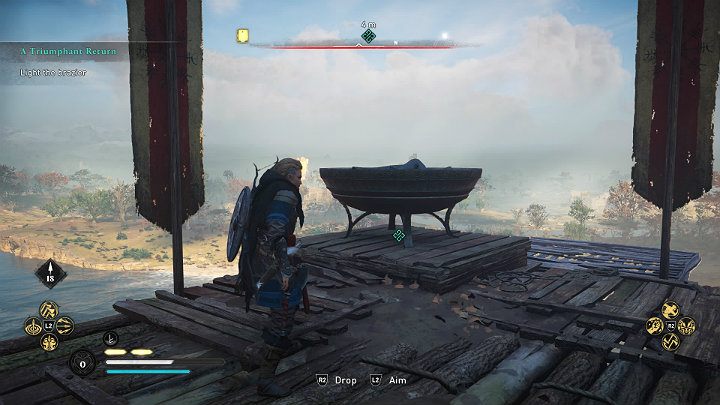 Gdy wykończysz wszystkich wrogów zapal latarnię, by zwabić do Dunwic resztę ludzi Rueda wraz z ich przywódcą - Assassins Creed Valhalla: Triumfalny powrót/A Triumphant Return - solucja - Assassins Creed Valhalla - poradnik do gry