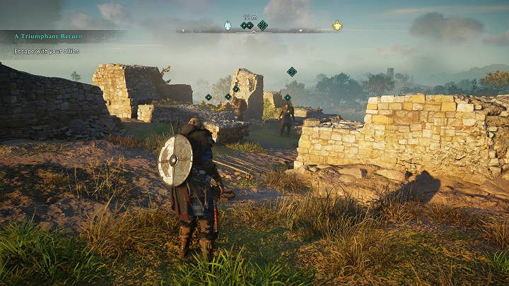Gdy dotrzesz do miejsca zbiórki reszta Twoich towarzyszy będzie już na Ciebie czekać, a zadanie dobiegnie końca - Assassins Creed Valhalla: Triumfalny powrót/A Triumphant Return - solucja - Assassins Creed Valhalla - poradnik do gry