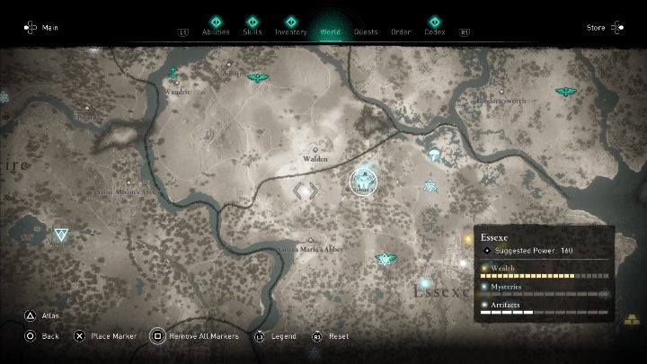 Ołtarz ofiarny znajdziesz w północnej części mapy, na samej granicy z innym rejonem - Assassins Creed Valhalla: Ołtarz ofiarny - Essexe, sekrety, lokacje - Assassins Creed Valhalla - poradnik do gry