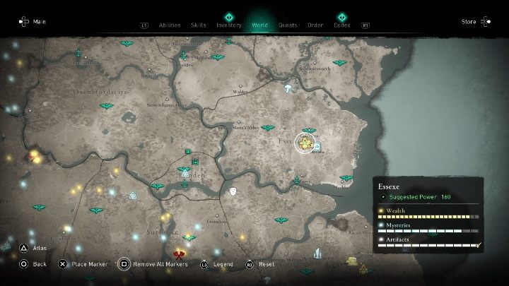 Ten skarb znajdziesz w jaskiniach w południowej części miasta Colcestre - Assassins Creed Valhalla: Skarby Brytanii - Essexe, sekrety, lokacje - Assassins Creed Valhalla - poradnik do gry