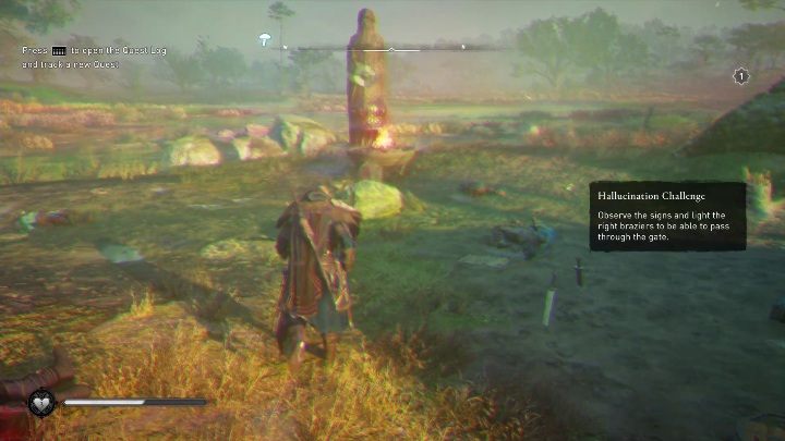 Aby wykonać tę aktywność poboczną musisz zmienić kolory ognia dokładnie w tej kolejności, idąc od lewej do prawej - Assassins Creed Valhalla: Muchomor - Essexe, sekrety, lokacje - Assassins Creed Valhalla - poradnik do gry