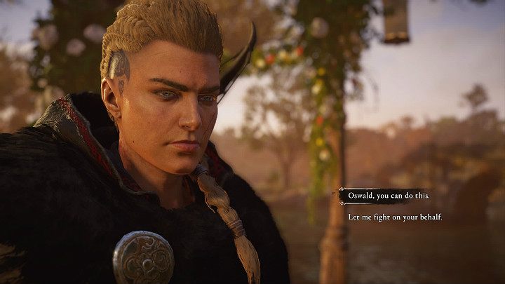W tym momencie będziesz musiał podjąć kolejną ważną decyzję - kto stanie do walki z Ruedem - Assassins Creed Valhalla: Zaślubiny/Wedding Horns - solucja, opis przejścia - Assassins Creed Valhalla - poradnik do gry
