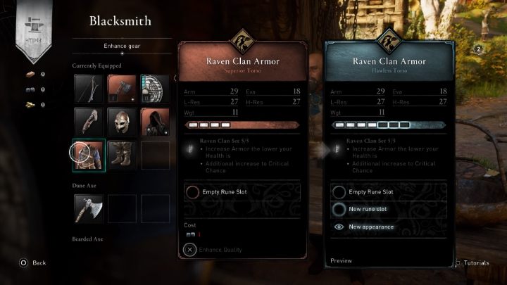 Jakość przedmiotu wpływa również na wygląd uzbrojenia - Assassins Creed Valhalla: Ekwipunek - Assassins Creed Valhalla - poradnik do gry