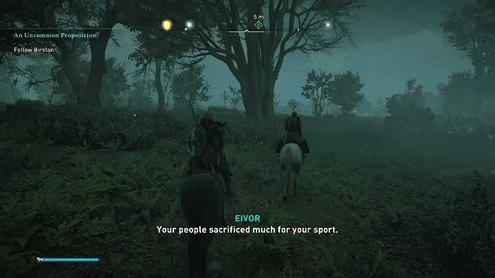 Obejrzysz przerywnik filmowy w którym Birstan zaprosi Eivora do Colchesteru, by omówić delikatną sprawę, która zaprząta mu głowę od jakiegoś czasu - Assassins Creed Valhalla: Niezwykła propozycja - solucja, opis przejścia - Assassins Creed Valhalla - poradnik do gry