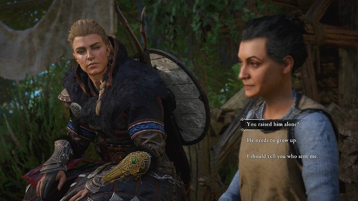 Połóż kobietę na posłaniu wewnątrz domu, by aktywować przerywnik filmowy i pomówić z Alfidą - Assassins Creed Valhalla: Młodzieńcza miłość/Childhood Sweetheart - solucja - Assassins Creed Valhalla - poradnik do gry