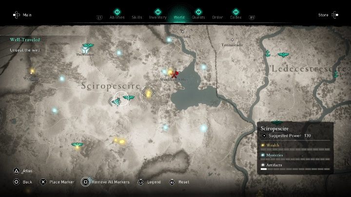 Maskę w regionie Sciropescire znajdziesz obok Opactwa Wenlocan - Assassins Creed Valhalla: Rzymski artefakt - Sciropescire, sekrety, lokacje - Assassins Creed Valhalla - poradnik do gry