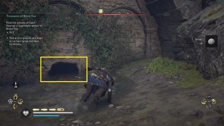 Aby dostać się do tej uczonej księgi musisz wśliznąć się w dziurę w murze, znajdującą się we wschodniej części klasztoru - Assassins Creed Valhalla: Uczone księgi - lista wszystkich, Rzeczne Najazdy - Assassins Creed Valhalla - poradnik do gry