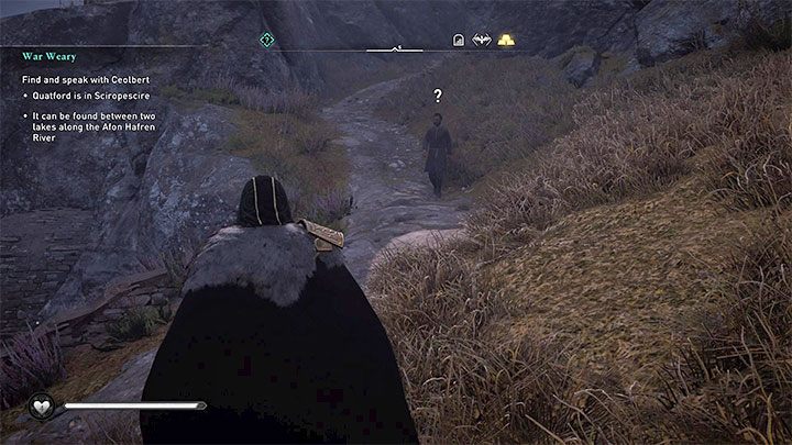 Przykład NPC-a, nad głową którego widnieje pytajnik, prezentuje dołączony obrazek - Assassins Creed Valhalla: Co oznacza pytajnik nad głową NPCa? - Assassins Creed Valhalla - poradnik do gry