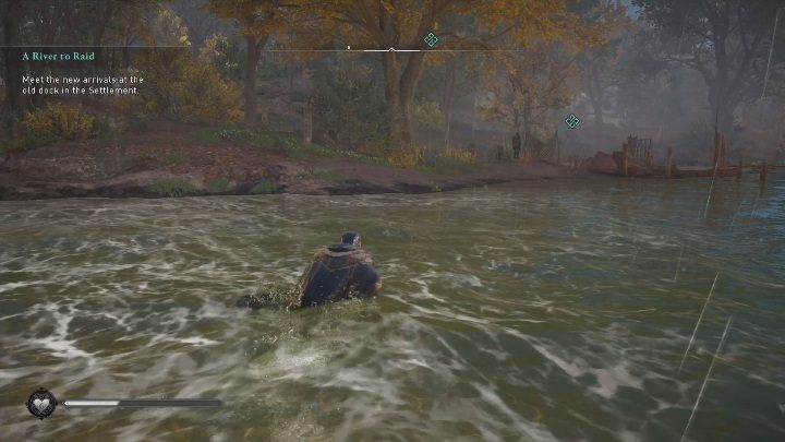 Zaraz nad rzeką spotkasz Vagna, czeka on na Ciebie wraz z jedną z twoich towarzyszek - Assassins Creed Valhalla: Rzeka do najechania - solucja, Rzeczne Najazdy - Assassins Creed Valhalla - poradnik do gry