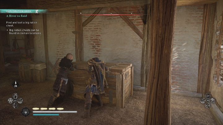 Na terenach zamieszkanych przez cywili znajdziesz racje żywnościowe w dużych skrzyniach - Assassins Creed Valhalla: Rzeka do najechania - solucja, Rzeczne Najazdy - Assassins Creed Valhalla - poradnik do gry
