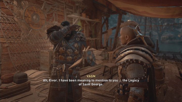 Po powrocie z zadania Rzeka do najechania (A River to Raid) możesz porozmawiać na nowo z Vagnem - Assassins Creed Valhalla: Legenda Świętego Jerzego - solucja, Rzeczne Najazdy - Assassins Creed Valhalla - poradnik do gry