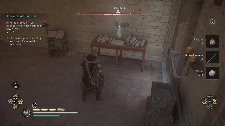 Ta wskazówka leży na stole, wśród stosu zwojów - Assassins Creed Valhalla: Dziedzictwa Świętego Jerzego - solucja, opis przejścia - Assassins Creed Valhalla - poradnik do gry