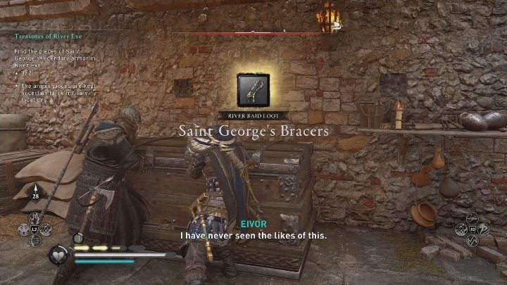 Karwasze Świętego Jerzego możesz znaleźć w jednej ze skrzyni w Obozie na wyspie - Assassins Creed Valhalla: Skarby rzeczki Severn - solucja, Rzeczne Najazdy - Assassins Creed Valhalla - poradnik do gry