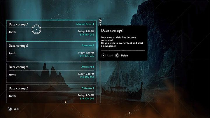 W Assassins Creed Valhalla pojawia się niestety ryzyko bezpowrotnego uszkodzenia sejwów i jeśli dojdzie do tego zdarzenia, to nie będziesz mógł korzystać z tych zapisów do wczytywania stanu gry - Assassins Creed Valhalla: Uszkodzone dane/sejwy - jak rozwiązać problem? - Assassins Creed Valhalla - poradnik do gry