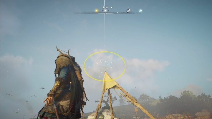 Początek: Kartka znajduje się drewnianej konstrukcji, po której możesz się wspinać - Assassins Creed Valhalla: Karta niesiona wiatrem - Cent, sekrety, lokacje - Assassins Creed Valhalla - poradnik do gry