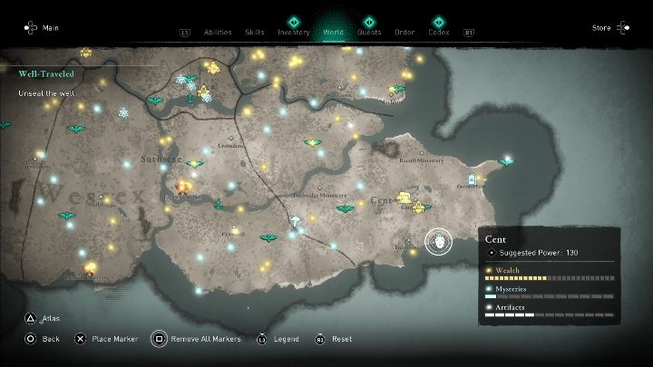 Maskę w regionie Cent znajdziesz na południu lokacji, zaraz obok Latarni w Dover - Assassins Creed Valhalla: Rzymski artefakt - Cent, sekrety, lokacje - Assassins Creed Valhalla - poradnik do gry