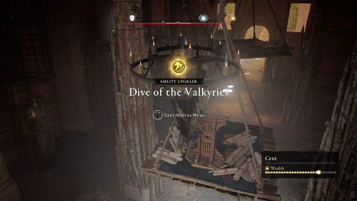 Aby się do niej dostać musisz po prostu wbiec do budynku, a następnie wdrapać się na posąg stojący przy ścianie - Assassins Creed Valhalla: Zdolności - Cent, sekrety, lokacje - Assassins Creed Valhalla - poradnik do gry