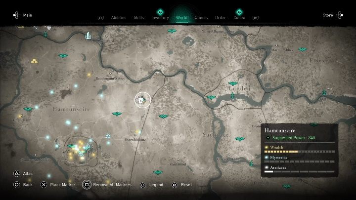 Maskę znajdziesz na północnym wschodzie lokacji, koło granicy regionu - Assassins Creed Valhalla: Rzymski artefakt - Hamtunscire, sekrety, lokacje - Assassins Creed Valhalla - poradnik do gry