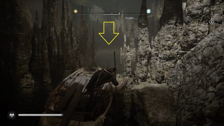 Ostatecznie trafisz na zablokowaną drogę, po prostu wyskocz z łódki i wskocz do wody, aby dostać się do dalszej części jaskini - Assassins Creed Valhalla: Skarby Brytanii - Hamtunscire, sekrety, lokacje - Assassins Creed Valhalla - poradnik do gry