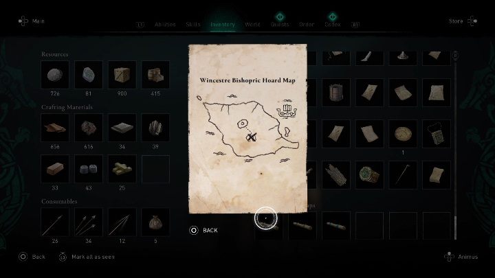 Schemat znajdziesz w środkowej części wyspy Wight - Assassins Creed Valhalla: Mapa skarbów - Wincestre, sekrety, lokacje - Assassins Creed Valhalla - poradnik do gry