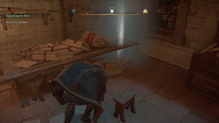 Twoim zadaniem jest zniszczenie witraża, a następnie wskoczenie do budynku - Assassins Creed Valhalla: Mapa skarbów - Wincestre, sekrety, lokacje - Assassins Creed Valhalla - poradnik do gry