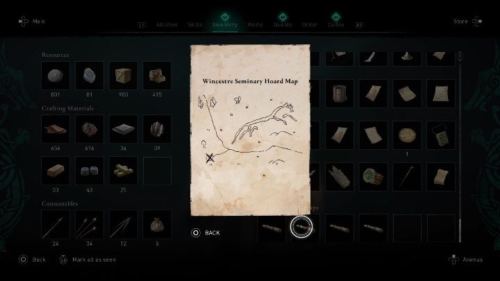 Schemat znajdziesz w północnej części regionu - Assassins Creed Valhalla: Mapa skarbów - Wincestre, sekrety, lokacje - Assassins Creed Valhalla - poradnik do gry