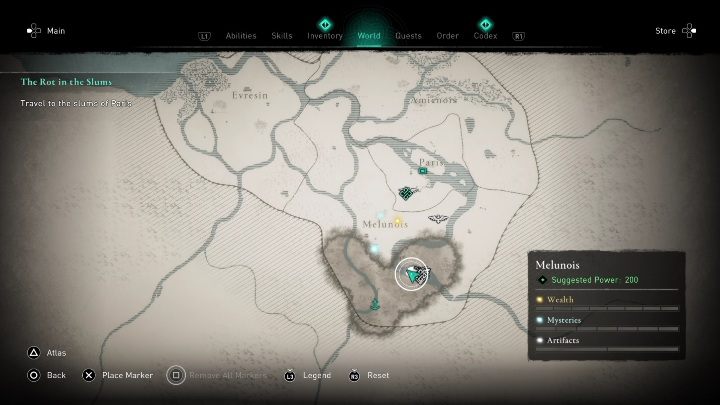 1 - AC Valhalla Oblężenie Paryża: Karta niesiona wiatrem, Melunois - sekrety - Assassins Creed Valhalla - poradnik do gry