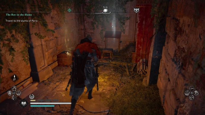 Waszym zadaniem jest zniszczenie zagruzowanej ściany pod wodospadem - AC Valhalla Oblężenie Paryża: Mapa ukrycia skarbu, Melunois - sekrety - Assassins Creed Valhalla - poradnik do gry