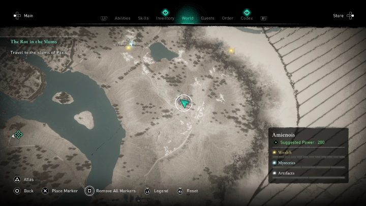 3 - AC Valhalla Oblężenie Paryża: Mapa ukrycia skarbu, Melunois - sekrety - Assassins Creed Valhalla - poradnik do gry