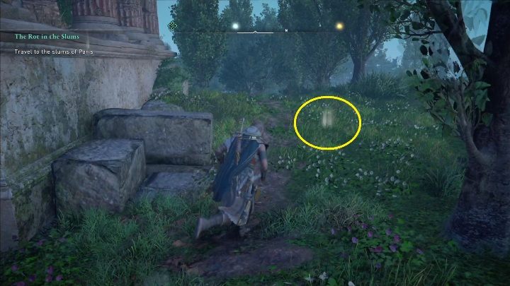 Aby zdobyć schemat musicie zbadać teren wokół wykopalisk - AC Valhalla Oblężenie Paryża: Mapa ukrycia skarbu, Melunois - sekrety - Assassins Creed Valhalla - poradnik do gry