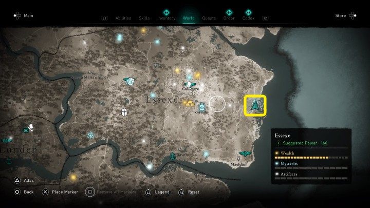 W miejscu zaznaczonym na powyższym obrazku spotkasz kobietę, którą dzieci kąśliwie przezywają starą panną - Assassins Creed Valhalla: Porwij mi męża/Take Me a Husband - solucja - Assassins Creed Valhalla - poradnik do gry