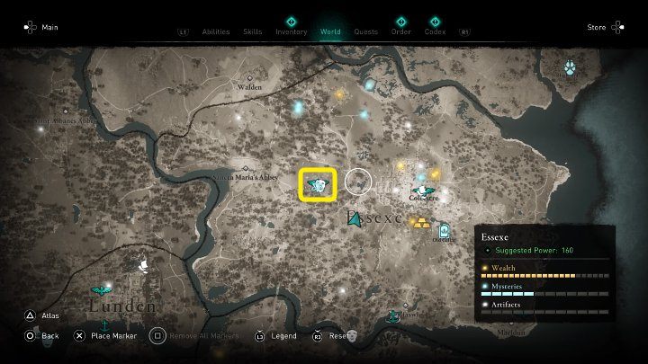 W miejscu zaznaczonym na powyższym obrazku spotkasz grupę lamentujących bardów - Assassins Creed Valhalla: Niechciany talent/The Prodigy - solucja - Assassins Creed Valhalla - poradnik do gry