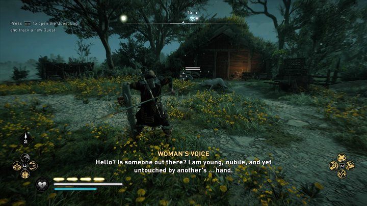 Przed wejściem do budynku będzie kręcić się sfora wilków - rozpraw się z nimi - Assassins Creed Valhalla: Matka/Mother - solucja, opis przejścia - Assassins Creed Valhalla - poradnik do gry