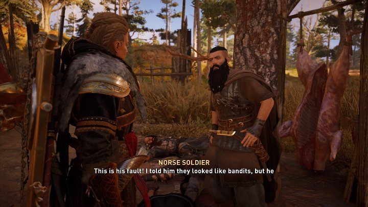 Uwolnij wikińskiego żołnierza, którego możesz pamiętać z misji pobocznej wykonywanej na terenie Ledecestrescire - Assassins Creed Valhalla: Saga o półgłówkach 2/The Twit Saga 2 - solucja - Assassins Creed Valhalla - poradnik do gry