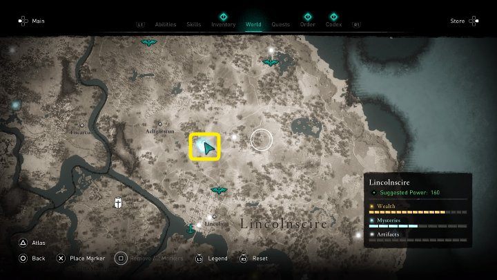 W miejscu zaznaczonym na powyższym obrazku znajdziesz list gończy za Hunwaldem, przybity nożem do drzewa - Assassins Creed Valhalla: Fałszywy ealdorman/The False Ealdormancy - solucja - Assassins Creed Valhalla - poradnik do gry