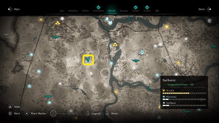 W miejscu zaznaczonym na powyższym obrazku spotkasz mężczyznę, który zgubił gdzieś owcę o imieniu Fenton - Assassins Creed Valhalla: Pasterski pies/Eivor the Sheepdog - solucja - Assassins Creed Valhalla - poradnik do gry