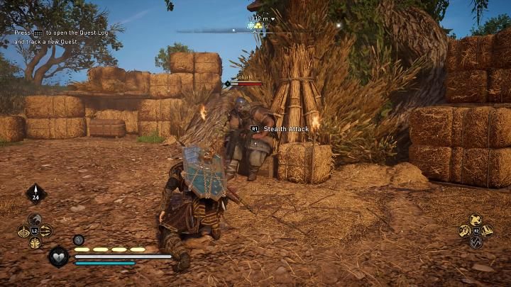 Wystarczy, że wyeliminujesz tego elitarnego przeciwnika i zabierzesz skarb ze skrzyni po lewej stronie, a misja dobiegnie końca - Assassins Creed Valhalla: Król Słomianego ludu/King of the Hay People - solucja - Assassins Creed Valhalla - poradnik do gry