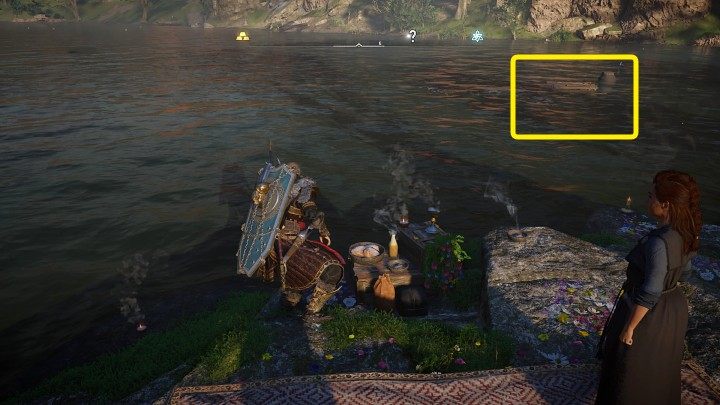 Po chwili mężczyzna stwierdzi, że zobaczył bestię w wodzie - Assassins Creed Valhalla: Aflanc Straszliwy/Aflanc the Terrible - solucja - Assassins Creed Valhalla - poradnik do gry