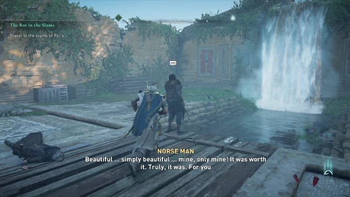 Po odnalezieniu mapy musicie udać się do mężczyzny - AC Valhalla Oblężenie Paryża: Ulfberht Sword - solucja, Melunois - Assassins Creed Valhalla - poradnik do gry