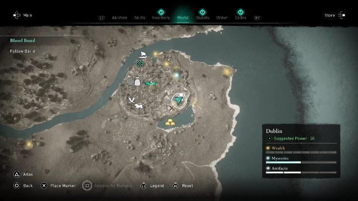 Lokacja: Kartkę znajdziecie na południowy wschód od Kilchrist - AC Valhalla Gniew Druidów: Karta niesiona wiatrem - Dublin, sekrety, lokacje - Assassins Creed Valhalla - poradnik do gry