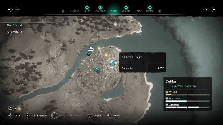 Ołtarz ofiarny znajdziecie we wschodniej części regionu, zaraz obok punktu synchronizacji - AC Valhalla Gniew Druidów: Ołtarz ofiarny - Dublin, sekrety, lokacje - Assassins Creed Valhalla - poradnik do gry