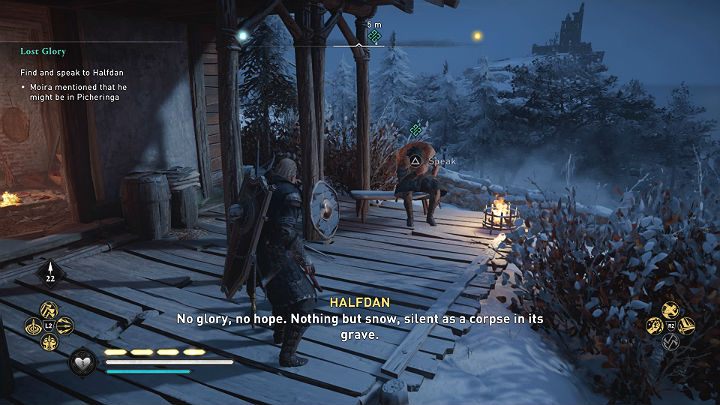 Halfdana znajdziesz przy jednej z chat - Assassins Creed Valhalla: Utracona chwała/Lost Glory - solucja, opis przejścia - Assassins Creed Valhalla - poradnik do gry