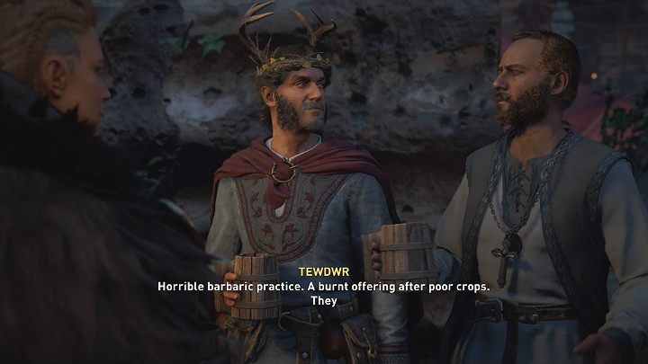 Po chwili dołączy do was Cynon, który wyjaśni, że ma zostać złożony w ofierze w wiklinowym olbrzymie jako Król Zbiorów (King of Harvest), jak eladorman Simkin i wszyscy inni, którzy panowali przed nim - Assassins Creed Valhalla: Pierwsza noc Samhain - solucja, opis przejścia - Assassins Creed Valhalla - poradnik do gry