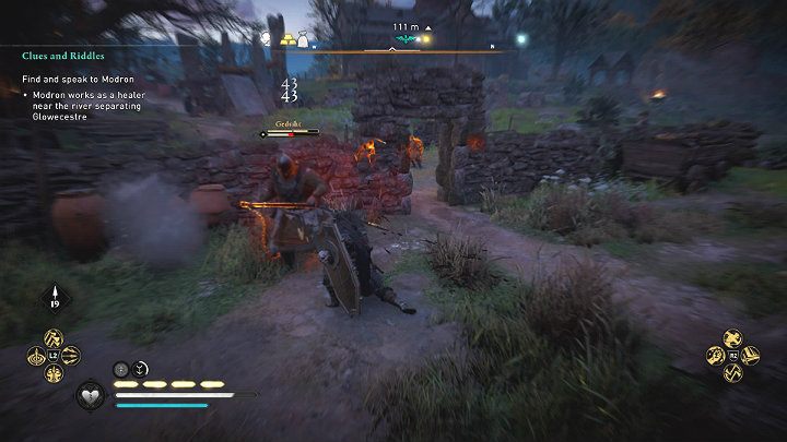 Po tym jak wyjdziesz na zewnątrz Eivor zostanie oskarżony o to, co przytrafiło się Tewdwrowi - Assassins Creed Valhalla: Zagadki i wskazówki/Clues and Riddles - solucja - Assassins Creed Valhalla - poradnik do gry