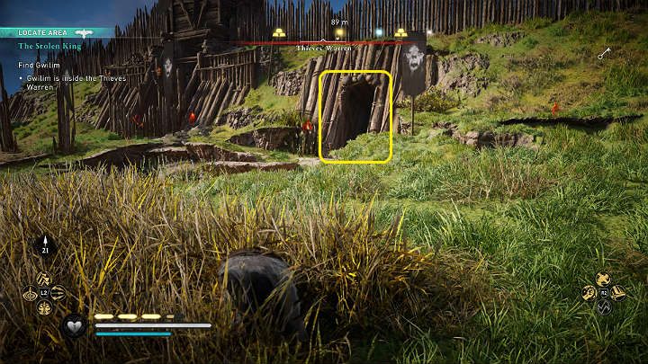 Kryjówka Złodziei jest oczywiście bardzo dobrze strzeżona i aż roi się tam od bandytów - Assassins Creed Valhalla: Skradziony król/The Stolen King - solucja - Assassins Creed Valhalla - poradnik do gry