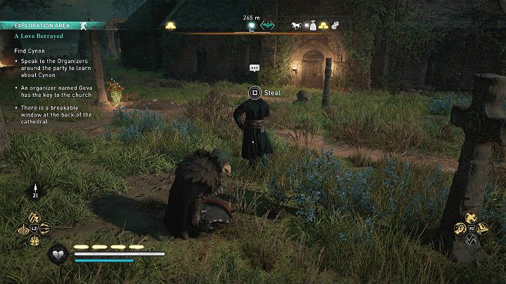 Przed kościołem znajdziesz wcześniej wspomnianą Geve - Assassins Creed Valhalla: Zdradzona miłość/A Love Betrayed - solucja - Assassins Creed Valhalla - poradnik do gry