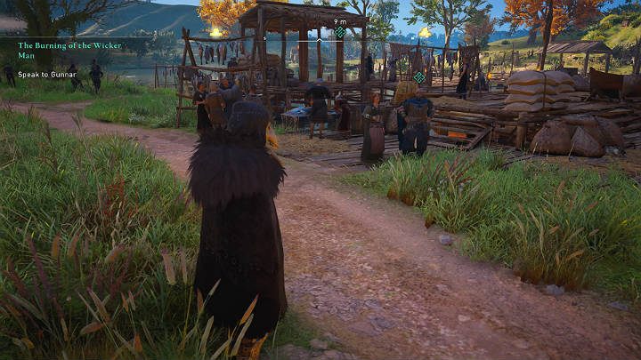 Wróć do Glowecestre, by porozmawiać z Gunnarem - Assassins Creed Valhalla: Palenie wiklinowego olbrzyma - solucja, opis przejścia - Assassins Creed Valhalla - poradnik do gry