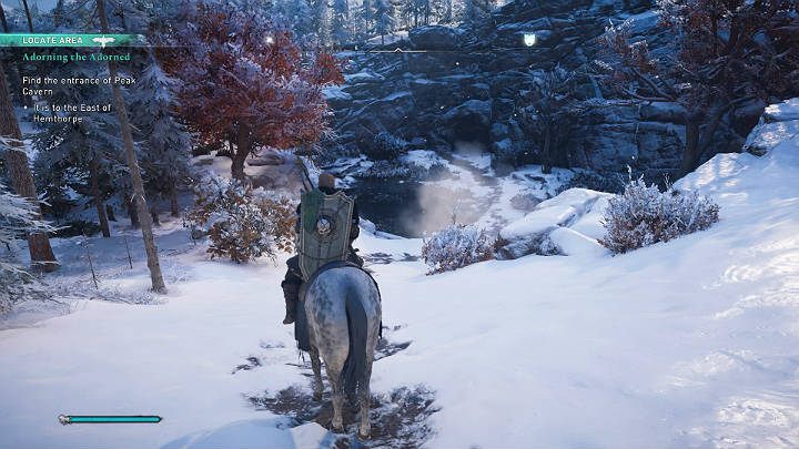 Wejście do jaskini znajduje się na wschód od Hemthorpe - Assassins Creed Valhalla: Ostatnie szlify/Adorning the Adorned - solucja - Assassins Creed Valhalla - poradnik do gry