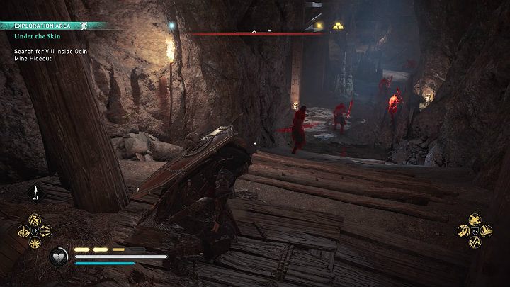 Idąc w głąb kopalni napotkasz kilku bandytów, których będziesz musiał wyeliminować, by dotrzeć do Viliego - Assassins Creed Valhalla: Pod skórą/Under the Skin - solucja, opis przejścia - Assassins Creed Valhalla - poradnik do gry