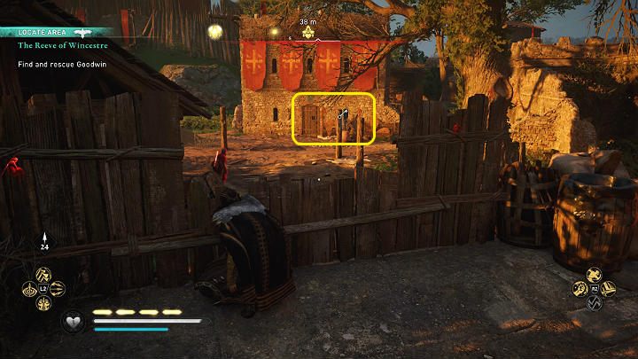 Goodwina przetrzymują w wewnętrznym kręgu garnizonu - Assassins Creed Valhalla: Szeryf z Wincestre/The Reeve of Wincestre - solucja - Assassins Creed Valhalla - poradnik do gry